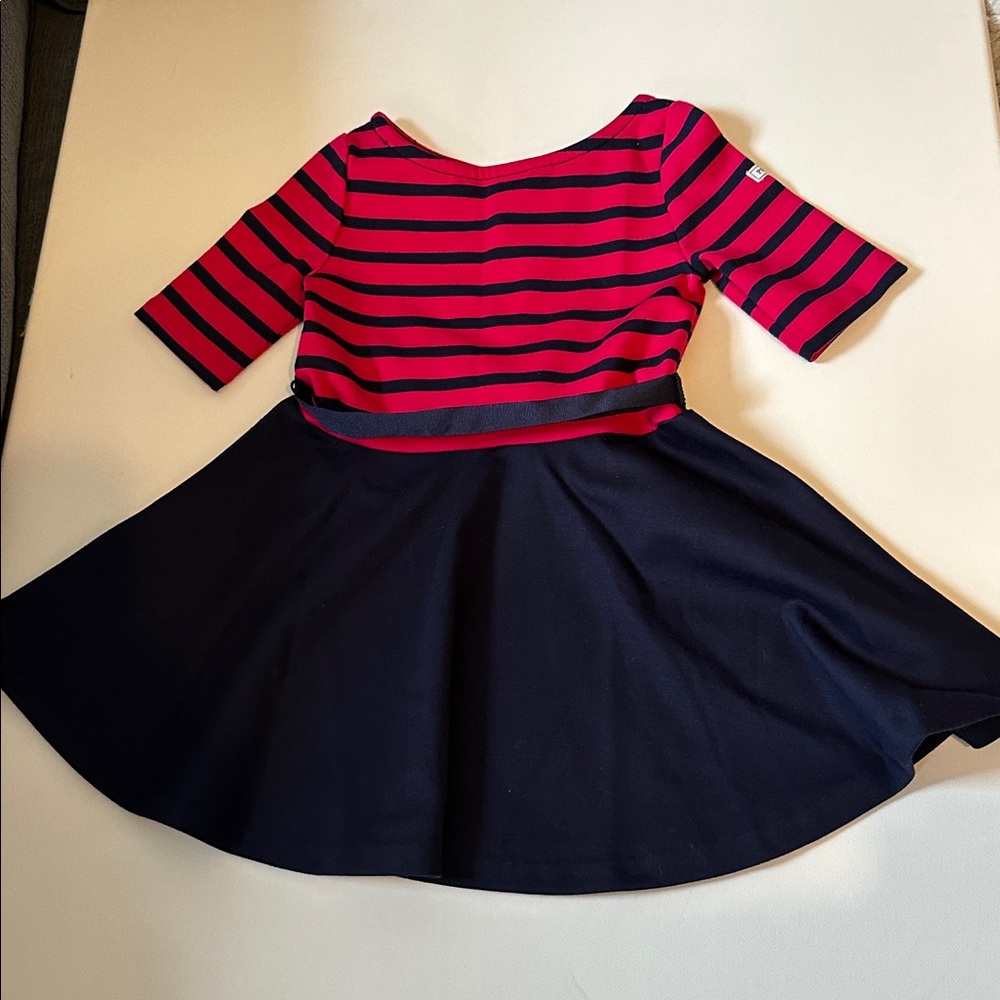 Polo by Ralph Lauren Hot Pink and Navy Striped Dress - Picture 4 of 4